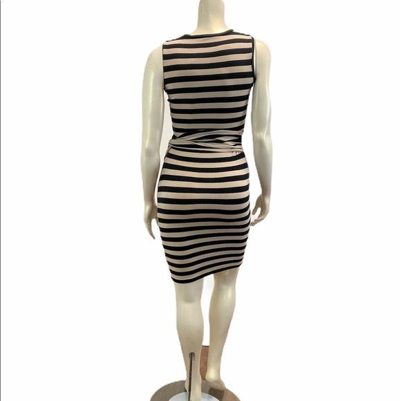 RACHEL by Rachel Roy Stripe Twist Waist Med Dress - Picture 4 of 5